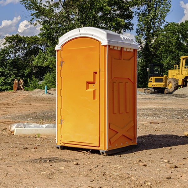 how often are the porta potties cleaned and serviced during a rental period in Vian